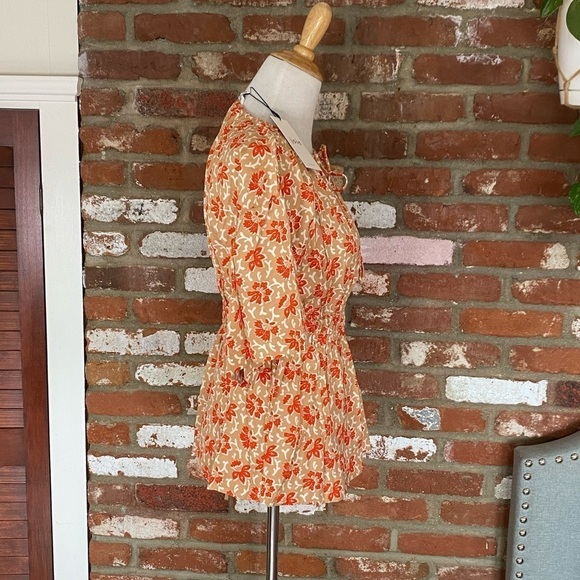 Joie Renae Top Floral Red Multi Color New Size Medium - Picture 4 of 12